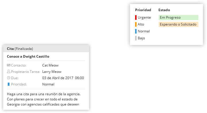 Administre sus contactos, tareas y citas