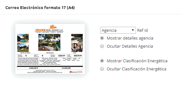 Mande por e-mail y/o imprima fichas de propiedades.